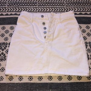 Brandy Melville White Jean Skirt